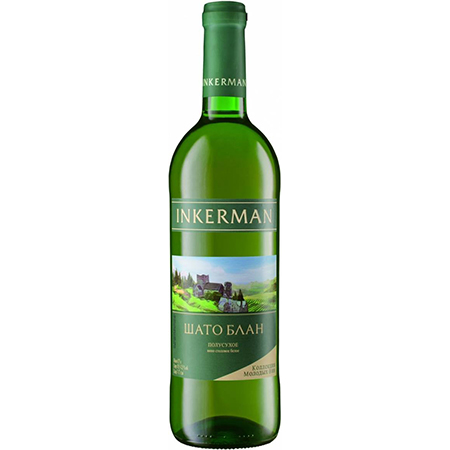 Вино Шато Блан бел п/сух 10,5-13,5% 0,7л Инкерман Россия