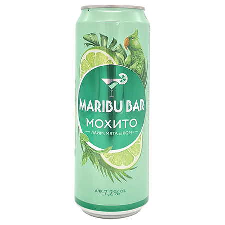 Напиток сл/алк газ Марибу бар Мохито 7,2% 0,45л ж/б Россия
