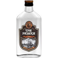 Водка Три Рюмки 40% 0,25л Фляжка Россия