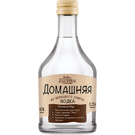 Водка Домашняя 40% 0,25л Россия