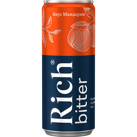 Напиток газ Рич Мандарин 0,33л ж/б