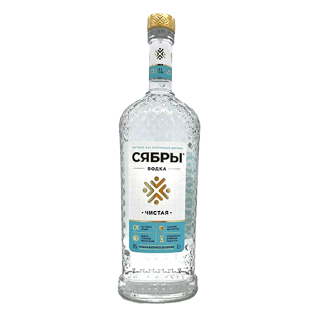 Водка Сябры Чистая 40% 0,5л риф/бут Беларусь