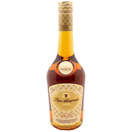 Коньяк Три звездочки российский 40% 0,5л Сордис Россия