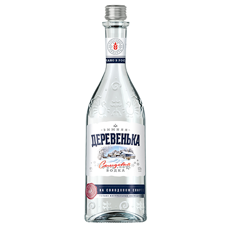 Водка Зимняя деревенька на спирте Альфа 40% 0,25л Россия