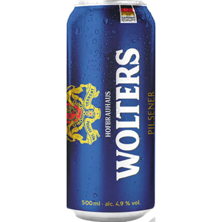 Пиво Волтерс Пилснер светл пастер фильтр 4,9% 0,5л ж/б Германия