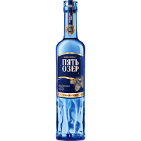 Водка особая Пять Озер Сибирский Кедр 38% 0,5л Россия