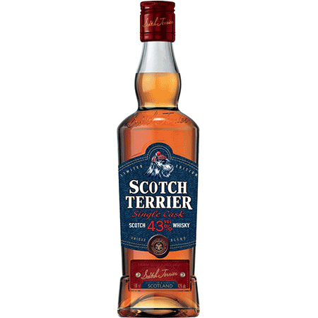 Виски Скотч Терьер Сингл Каск купаж 43% 0,5л Россия
