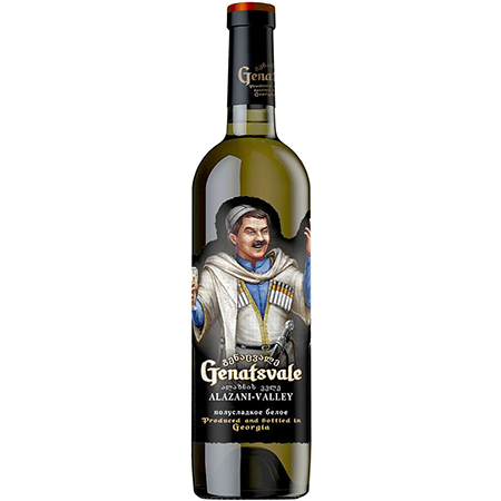 Вино Алазанская Долина бел п/сл 11,5% 0,75л Генацвале Грузия