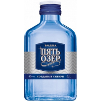 Водка Пять озер 40% 0,1л Россия