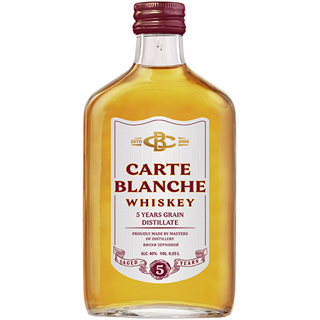 Виски Карт Бланш 40% 0,25л Россия