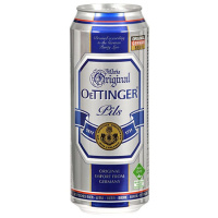 Пиво Отингер пилс светл фильтр паст 4,7% 0,5л ж/б Германия