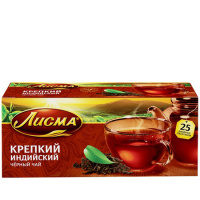 Чай Лисма 25*2г крепкий черный 