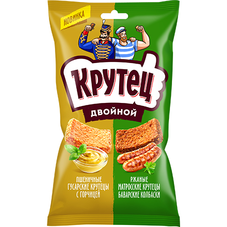 Гренки Двойной Крутец Горчица/баварские колбаски 100г