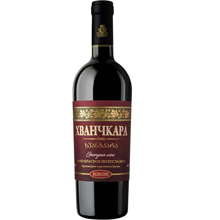 Вино Хванчкара кр п/сл 11-12% 0,75л Грузия