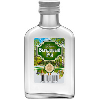 Водка Березовый Рай 40% 0,1л фляжка Россия