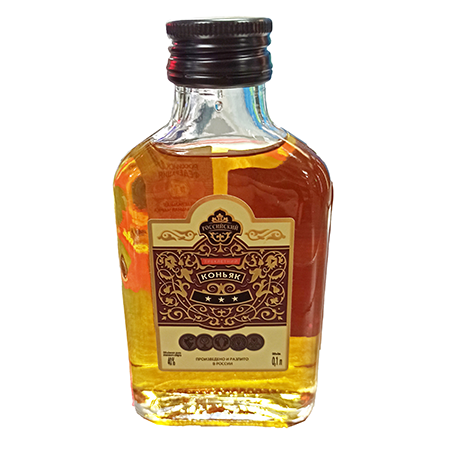 Коньяк Три звездочки российский 40% 0,1л Сордис Россия