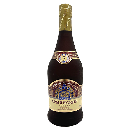 Коньяк Рослин 5 лет 40% 0,5л мат/бут Армения