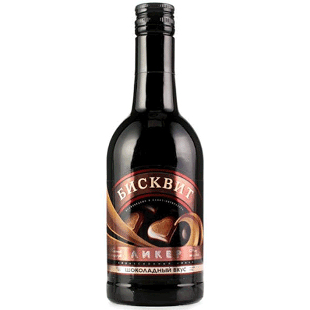Ликер БИСКВИТ ШОКОЛАДНЫЙ ВКУС 18% 0,5л Россия