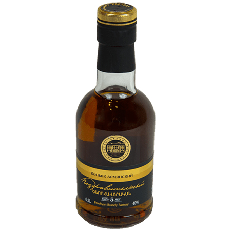 Коньяк Поздравительный 5 лет 0,2л 40% Армения